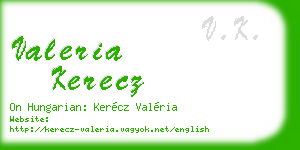 valeria kerecz business card